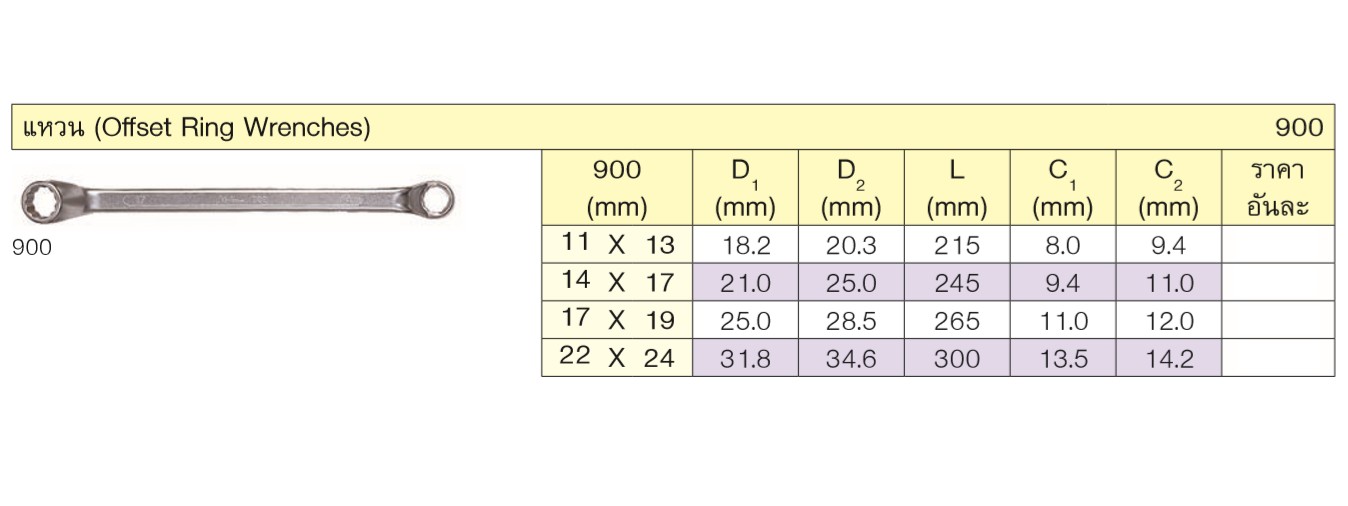 KOKEN 900 แหวน 11x13mm.