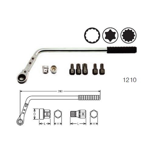 SKI - สกี จำหน่ายสินค้าหลากหลาย และคุณภาพดี | KOKEN 1210 ชุดแหวนฟรี ด้ามตัวแอล ชุด 8 ชิ้น