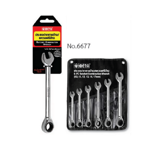 SKI - สกี จำหน่ายสินค้าหลากหลาย และคุณภาพดี | META 6677 ปากตายข้างแหวนฟรีข้าง 6 ตัวชุด 10-17 mm. (113300)