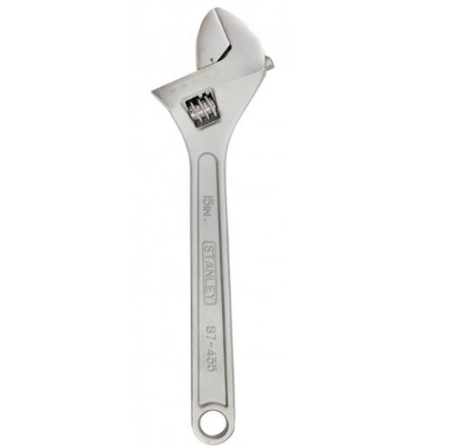 SKI - สกี จำหน่ายสินค้าหลากหลาย และคุณภาพดี | STANLEY 87-435 ประแจเลื่อนชุบขาว 15นิ้ว (87-473) (PBT)