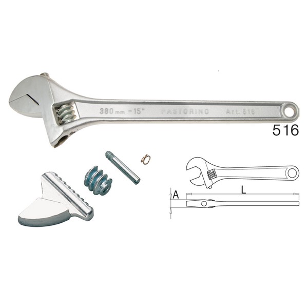 SKI - สกี จำหน่ายสินค้าหลากหลาย และคุณภาพดี | UNIOR 516 ประแจเลื่อน 15นิ้ว (ตรา PASTORINO BY UNIOR)