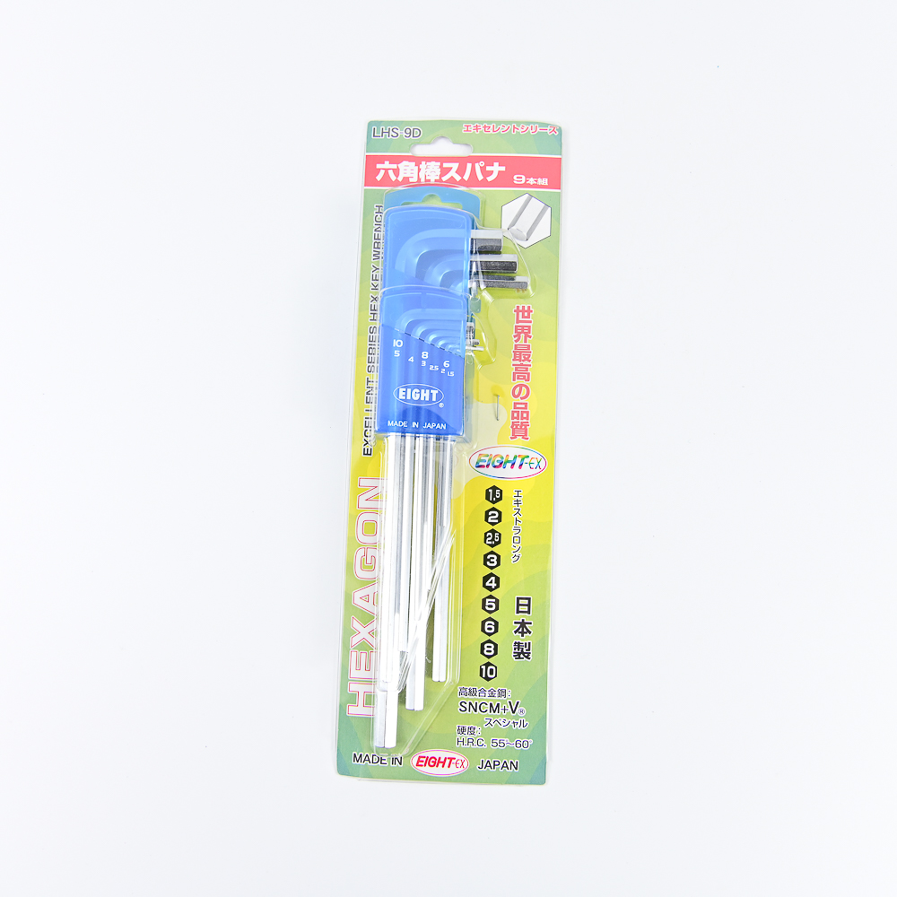 EIGHT หกเหลี่ยมยาวสีขาว 9 ตัว 1.5-10mm (LHS-9D)