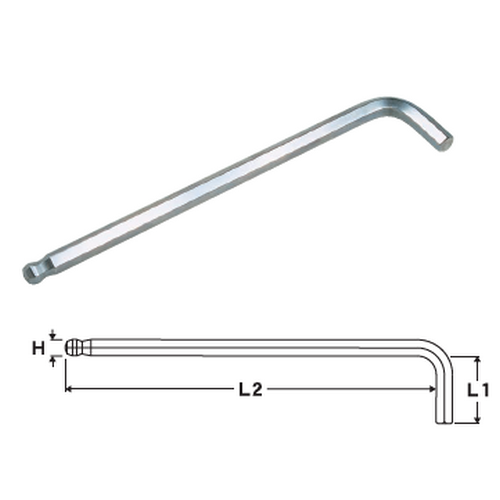 SKI - สกี จำหน่ายสินค้าหลากหลาย และคุณภาพดี | EIGHT ประแจหัวบอลเตเปอร์ยาวสีขาว 11 มิล