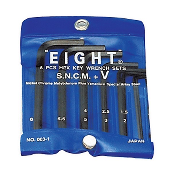 SKI - สกี จำหน่ายสินค้าหลากหลาย และคุณภาพดี | EIGHT หกเหลี่ยมสั้นสีดำชุดแผง 10 ตัวชุด 1.5 - 10mm