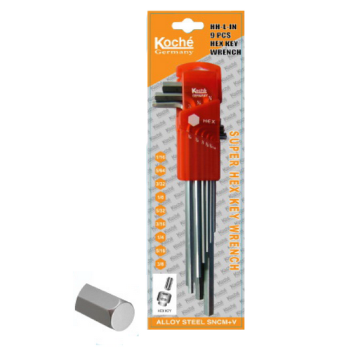 SKI - สกี จำหน่ายสินค้าหลากหลาย และคุณภาพดี | Koche หกเหลี่ยมขาวยาว 9 ตัวชุดหุน (1/16นิ้ว-3/8นิ้ว)