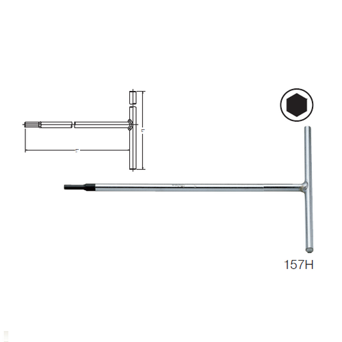 SKI - สกี จำหน่ายสินค้าหลากหลาย และคุณภาพดี | KOKEN 157H ตัวทีหัวหกเหลี่ยม 4 mm.