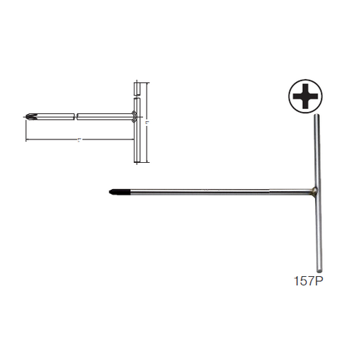 SKI - สกี จำหน่ายสินค้าหลากหลาย และคุณภาพดี | KOKEN 157P ตัวทีหัวไขควง แฉก #3