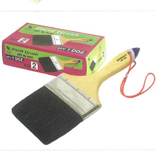 SKI - สกี จำหน่ายสินค้าหลากหลาย และคุณภาพดี | BAISAGAY(ใบสาเก) #2002 แปรงทาสี 3นิ้ว ขนหนาสีดำ (20โหล/ลัง) (111450)