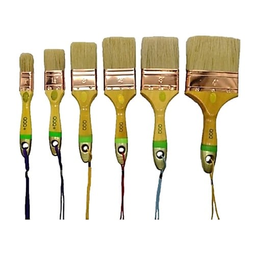 SKI - สกี จำหน่ายสินค้าหลากหลาย และคุณภาพดี | ตราผีเสื้อ แปรงทาสีขนขาว แบบหนา # QQQ 1.1/2นิ้ว (30โหล/ลัง)