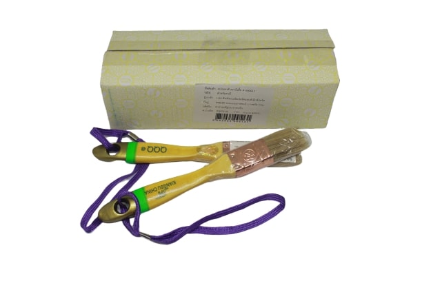 SKI - สกี จำหน่ายสินค้าหลากหลาย และคุณภาพดี | ตราผีเสื้อ แปรงทาสีขนขาว แบบหนา # QQQ 1นิ้ว (30โหล/ลัง)