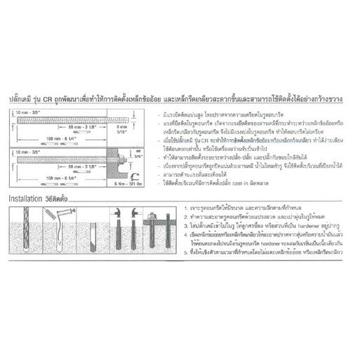 FASTENIC ปลั๊กเคมี #CR10100 (10ตัว/กล่อง)