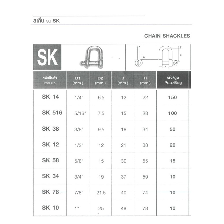 SKI - สกี จำหน่ายสินค้าหลากหลาย และคุณภาพดี | FASTENIC สเก็นเหล็กเหนียวSK38 3/8นิ้ว (50ตัว/ถุง)