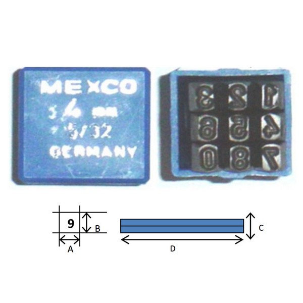 MEXCO เหล็กตอกตัวเลข 3mm.