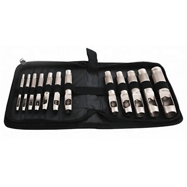 SKI - สกี จำหน่ายสินค้าหลากหลาย และคุณภาพดี | ตราขวานคู่ เหล็กปั๊มรู 12 ตัวชุด 1/8 - 3/4 บรรจุในซองพลาสติก  PBT