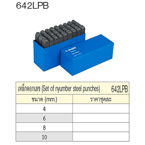 UNIOR 642LPB เหล็กตอกตัวอักษร 4mm.
