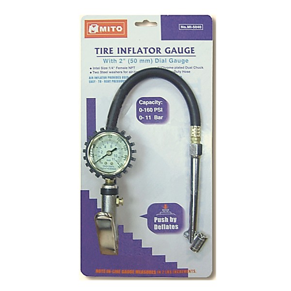 SKI - สกี จำหน่ายสินค้าหลากหลาย และคุณภาพดี | MITO เกจ์วัดลมพร้อมหัวเติมลม รุ่น MI-5040