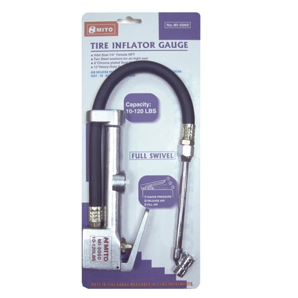 SKI - สกี จำหน่ายสินค้าหลากหลาย และคุณภาพดี | MITO เกจ์วัดลมพร้อมหัวเติมลม รุ่น MI-5060