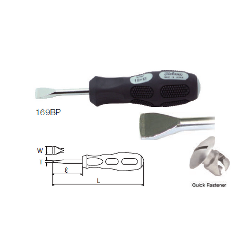 SKI - สกี จำหน่ายสินค้าหลากหลาย และคุณภาพดี | KOKEN 169BP ไขควงแบน 1.8x13mm.