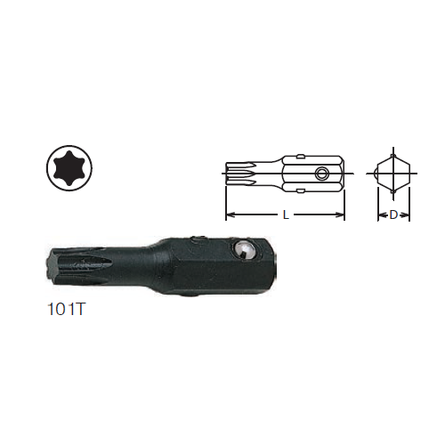 KOKEN 101T ดอกไขควงตอกท๊อก T20x25 mm. 1/4นิ้ว
