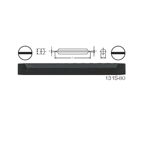 KOKEN 131S-80 ดอกไขควงตอกหัวแบน 2 หัว 6 mm. แกน 5/16นิ้ว