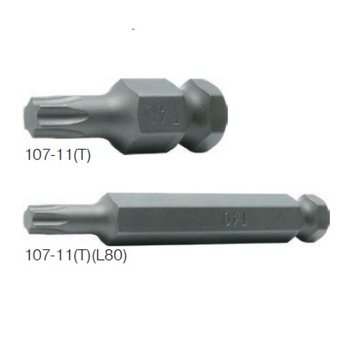 KOKEN 107-11(T) ดอกไขควงตอกท๊อกซ์ T45-80mm. แกน 11mm.