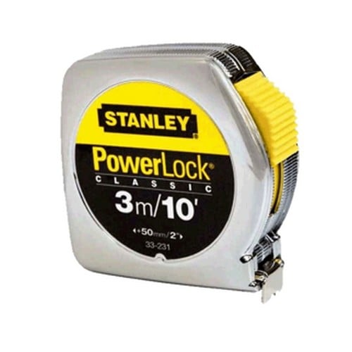STANLEY 33-231-21-109 ตลับเมตรชุบโครเมี่ยม 3 ม. Powerlock Tape Rule (Exthai)