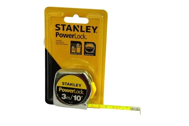 STANLEY 33-231-21-109 ตลับเมตรชุบโครเมี่ยม 3 ม. Powerlock Tape Rule (Exthai)