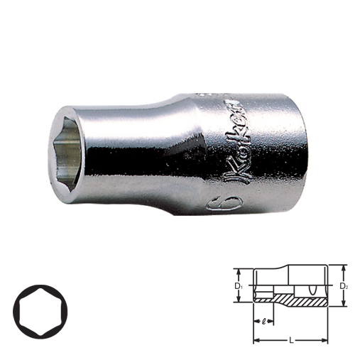 SKI - สกี จำหน่ายสินค้าหลากหลาย และคุณภาพดี | KOKEN 2400A-1/4 ลูกบ๊อก 1/4นิ้ว-6P-1/4นิ้ว