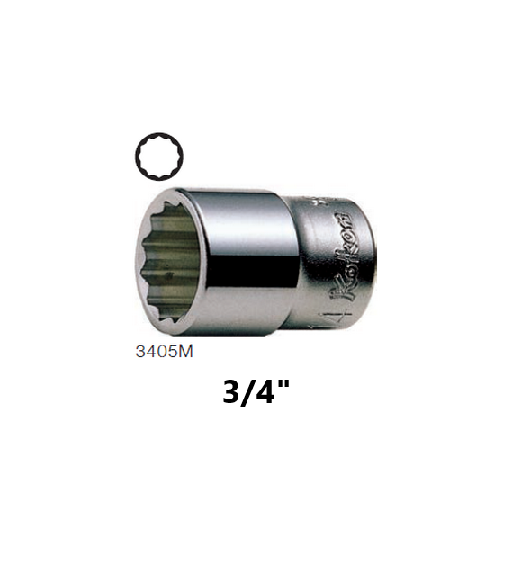 KOKEN 3405A-3/4 ลูกบ๊อก 3/8นิ้ว-12P-3/4นิ้ว