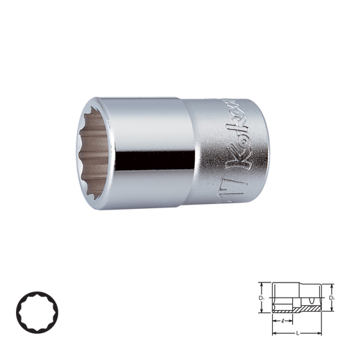 SKI - สกี จำหน่ายสินค้าหลากหลาย และคุณภาพดี | KOKEN 4405M-36 ลูกบ๊อก 1/2นิ้ว-12P-36mm.