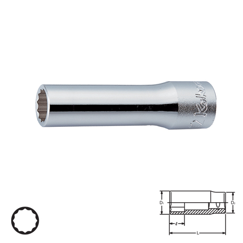 KOKEN 4305M-25 ลูกบ๊อก ยาว 1/2นิ้ว-12P-25mm.