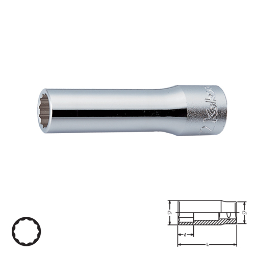 SKI - สกี จำหน่ายสินค้าหลากหลาย และคุณภาพดี | KOKEN 4305A-7/16 ลูกบ๊อก ยาว 1/2นิ้ว-12P-7/16นิ้ว