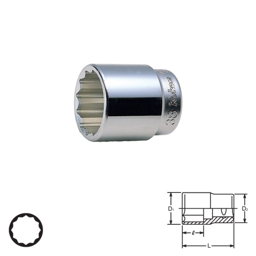 SKI - สกี จำหน่ายสินค้าหลากหลาย และคุณภาพดี | KOKEN 6405M-25 ลูกบ๊อก 3/4นิ้ว-12P-25mm.