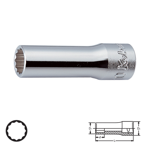 KOKEN 3305M-20 ลูกบ๊อก ยาว 3/8นิ้ว-12P-20mm.