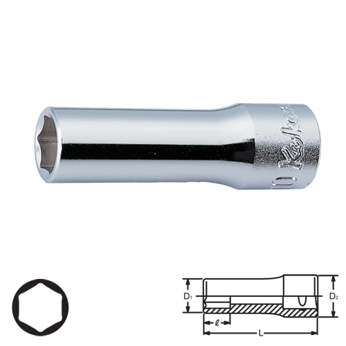 SKI - สกี จำหน่ายสินค้าหลากหลาย และคุณภาพดี | KOKEN 3300A-11/16 ลูกบ๊อก ยาว 3/8นิ้ว-6P-11/16นิ้ว