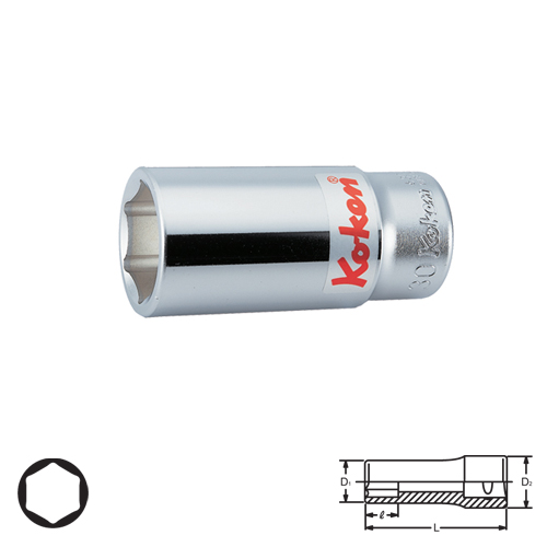 SKI - สกี จำหน่ายสินค้าหลากหลาย และคุณภาพดี | KOKEN 6300A-2.3/16 ลูกบ๊อก ยาว 3/4นิ้ว-6P-2.3/16นิ้ว