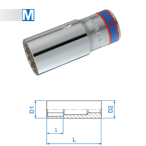 SKI - สกี จำหน่ายสินค้าหลากหลาย และคุณภาพดี | KINGTONY ลูกบ๊อกยาวขาว รู1/2-12P-27mm