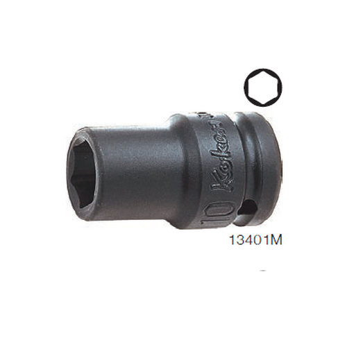 KOKEN 13401M-7 ขอบบาง ลูกบ๊อกลมสั้น 3/8นิ้ว-6P-7mm.