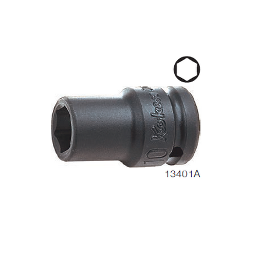 SKI - สกี จำหน่ายสินค้าหลากหลาย และคุณภาพดี | KOKEN 13401A-7/16 ขอบบาง ลูกบ๊อกลมสั้น 3/8นิ้ว-6P-7/16นิ้ว