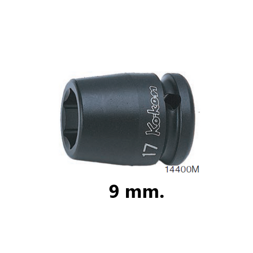 KOKEN 14400M-9 ลูกบ๊อกลมสั้น 1/2นิ้ว-6P-9mm.