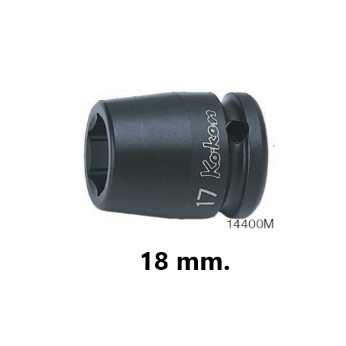 KOKEN 14400M-18 ลูกบ๊อกลมสั้น 1/2นิ้ว-6P-18mm.