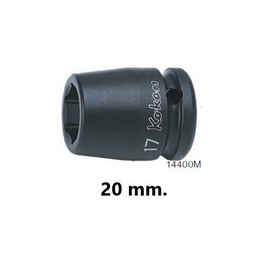 KOKEN 14400M-20 ลูกบ๊อกลมสั้น 1/2นิ้ว-6P-20mm.