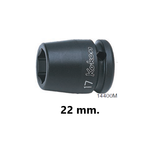 SKI - สกี จำหน่ายสินค้าหลากหลาย และคุณภาพดี | KOKEN 14400M-22 ลูกบ๊อกลมสั้น 1/2นิ้ว-6P-22mm.