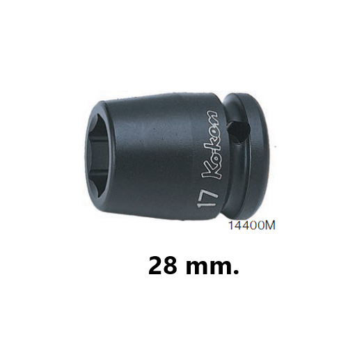 KOKEN 14400M-28 ลูกบ๊อกลมสั้น 1/2นิ้ว-6P-28mm.