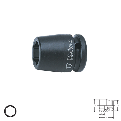 SKI - สกี จำหน่ายสินค้าหลากหลาย และคุณภาพดี | KOKEN 14400M-30 ลูกบ๊อกลมสั้น 1/2นิ้ว-6P-30mm.