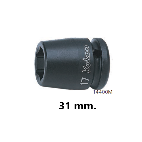 SKI - สกี จำหน่ายสินค้าหลากหลาย และคุณภาพดี | KOKEN 14400M-31 ลูกบ๊อกลมสั้น 1/2นิ้ว-6P-31mm.