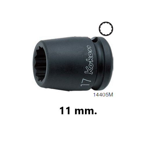 KOKEN 14405M-11 ลูกบ๊อกลมสั้น 1/2นิ้ว-12P-11mm.