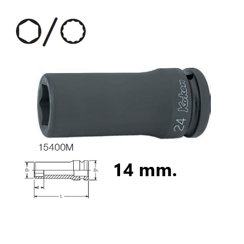 KOKEN 15300M-14 ลูกบ๊อกลมยาว 5/8นิ้ว-6P-14mm.
