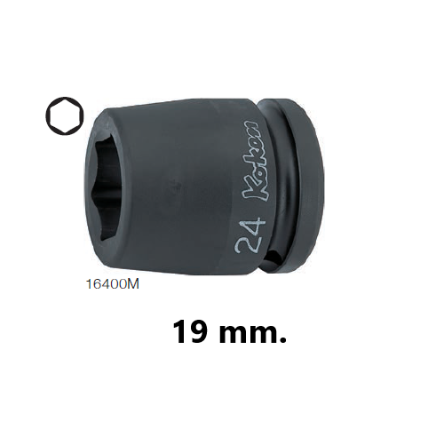 KOKEN 16400M-19 ลูกบ๊อกลมสั้น 3/4นิ้ว-6P-19mm.