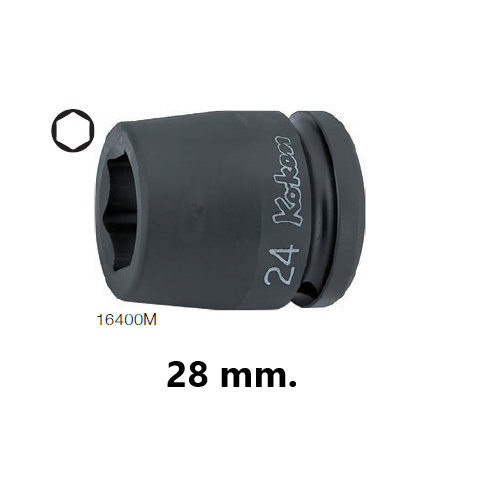 KOKEN 16400M-28 ลูกบ๊อกลมสั้น 3/4นิ้ว-6P-28mm.